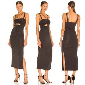 Jonathan Simkhai Lucy Slinky Jersey Cutout Ruched Dress 17370